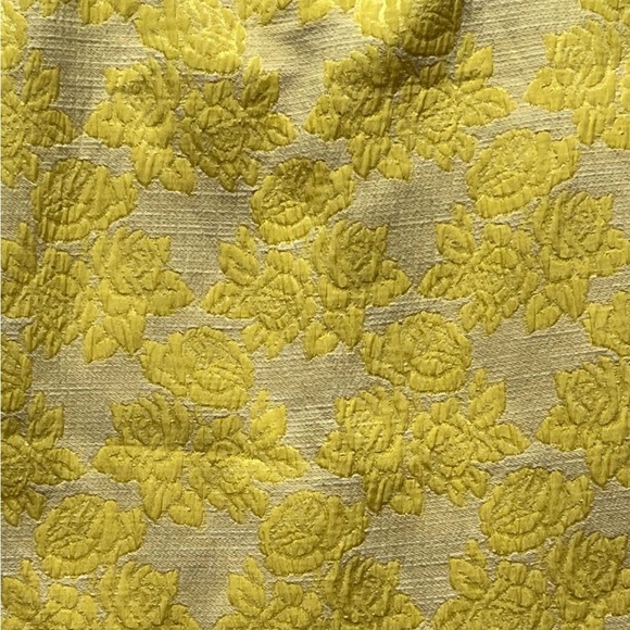 Zara Trafaluc‎ Yellow Jacquard Top Floral Texture Coquettecore Size Small - Picture 10 of 10